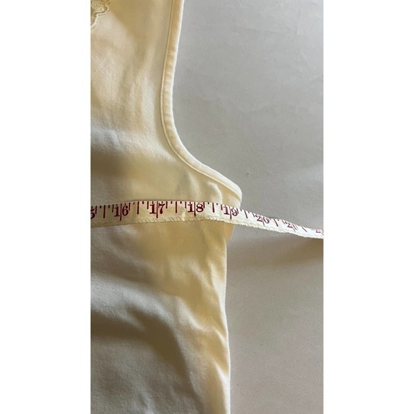 Ninety off white sleeveless lace trim top L - Picture 3 of 6